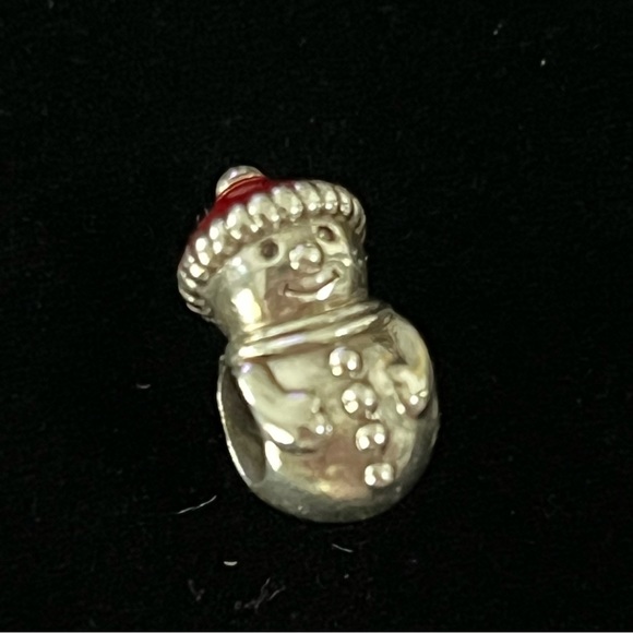 Pandora Jewelry - Pandora Snowman Red Enamel Hat Charm 925 Sterling Silver Ale